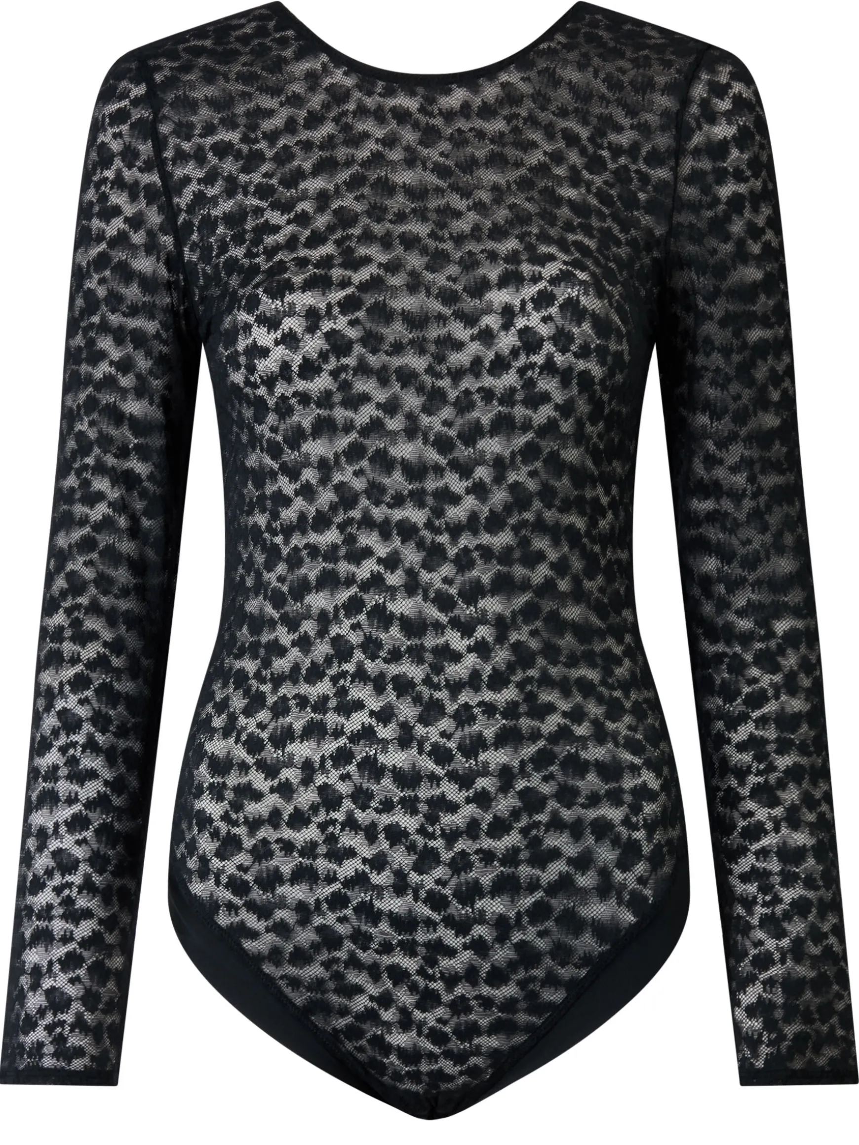 Knickerbox Zadie Textured Long Sleeve Lingerie Body - Black