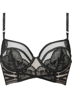 Laced In Love Non Padded Balcony Bra - Black