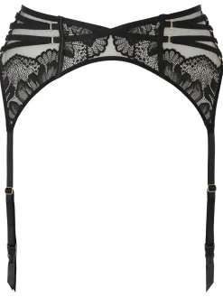 Laced In Love Suspender Belt - Black