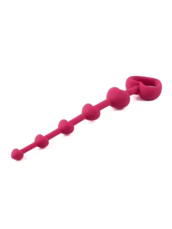 Lovers Heart Shaped Silicone Anal Beads