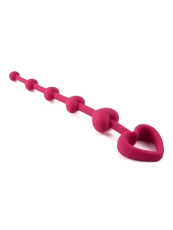 Lovers Heart Shaped Silicone Anal Beads