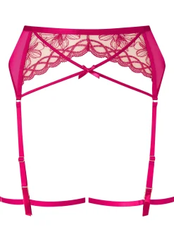 Make You Mine Suspender Belt - Dark Pink