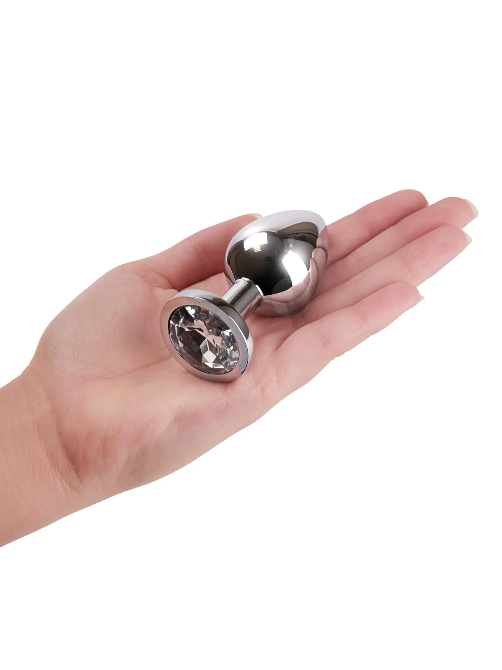 Medium Jewelled Metal Butt Plug
