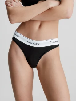 Modern Cotton Thong - Black