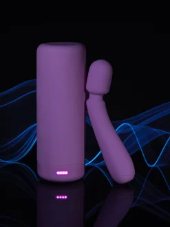 Moregasm+ Pleasure Unplugged Vibrating Massage Wand with Charging Case
