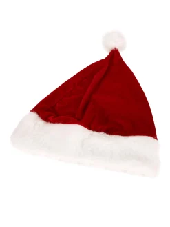 Mr Claus 2 Piece Velvet Sexy Men's Costume with Santa Hat - Red
