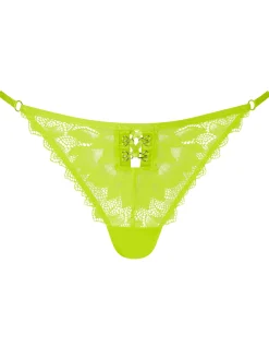 Neon Crush Lace G-String - Lime