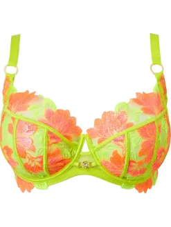 Paradise Glow Non Padded Fuller Bust Balcony Bra - Lime