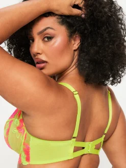 Paradise Glow Non Padded Fuller Bust Balcony Bra - Lime