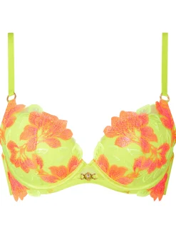 Paradise Glow Padded Plunge Bra - Lime