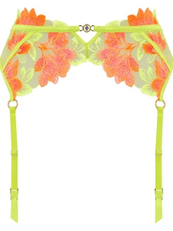 Paradise Glow Waspie Suspender - Lime