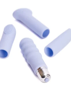 Power Bullet Sex Toy Set with 4 Interchangeable Silicone Sleeves