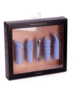 Power Bullet Sex Toy Set with 4 Interchangeable Silicone Sleeves