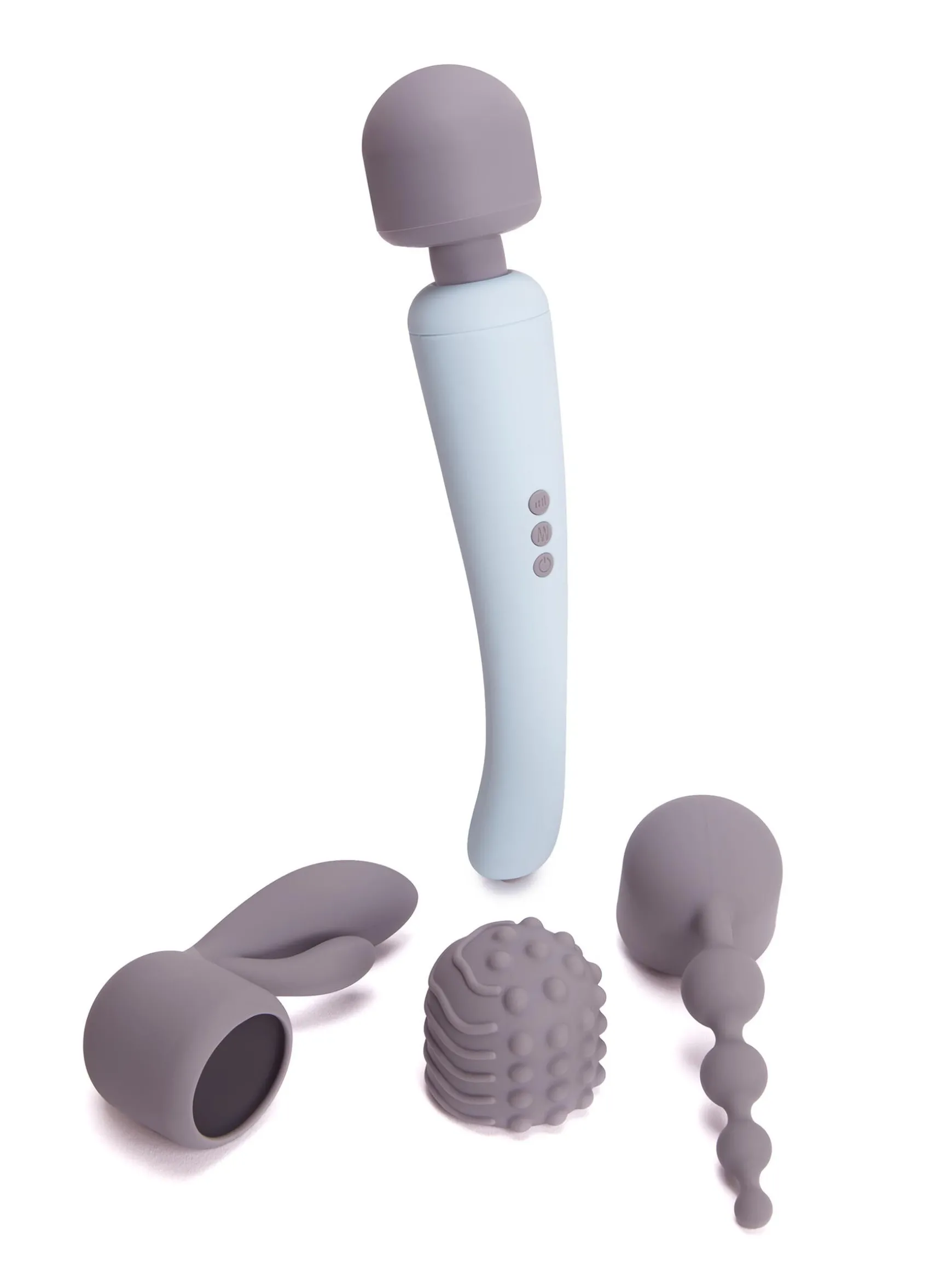 Power Massage Wand Vibrator Set with 3 Interchangeable Attachments