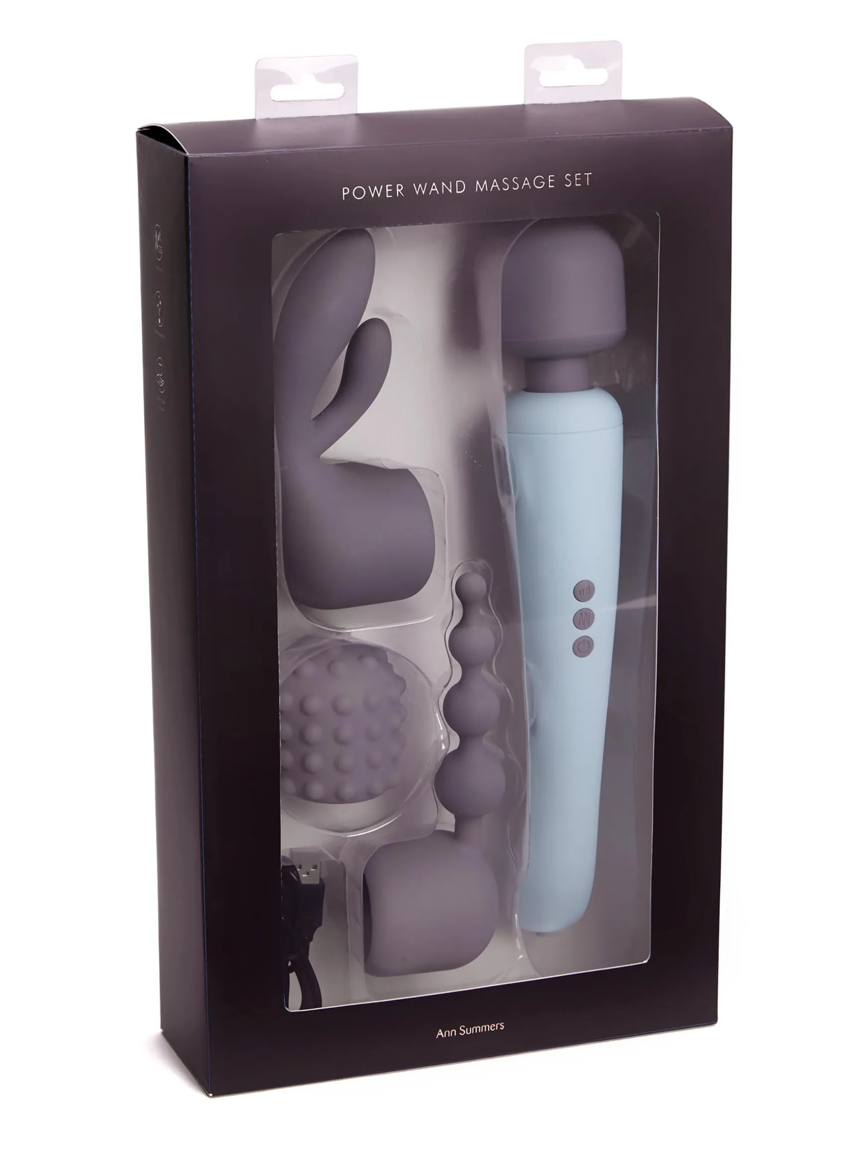 Power Massage Wand Vibrator Set with 3 Interchangeable Attachments