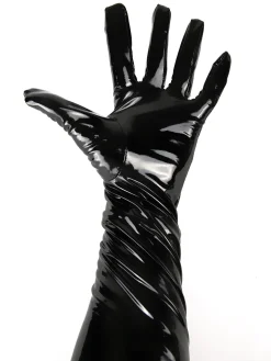 PU Wet Look Elbow Length Gloves