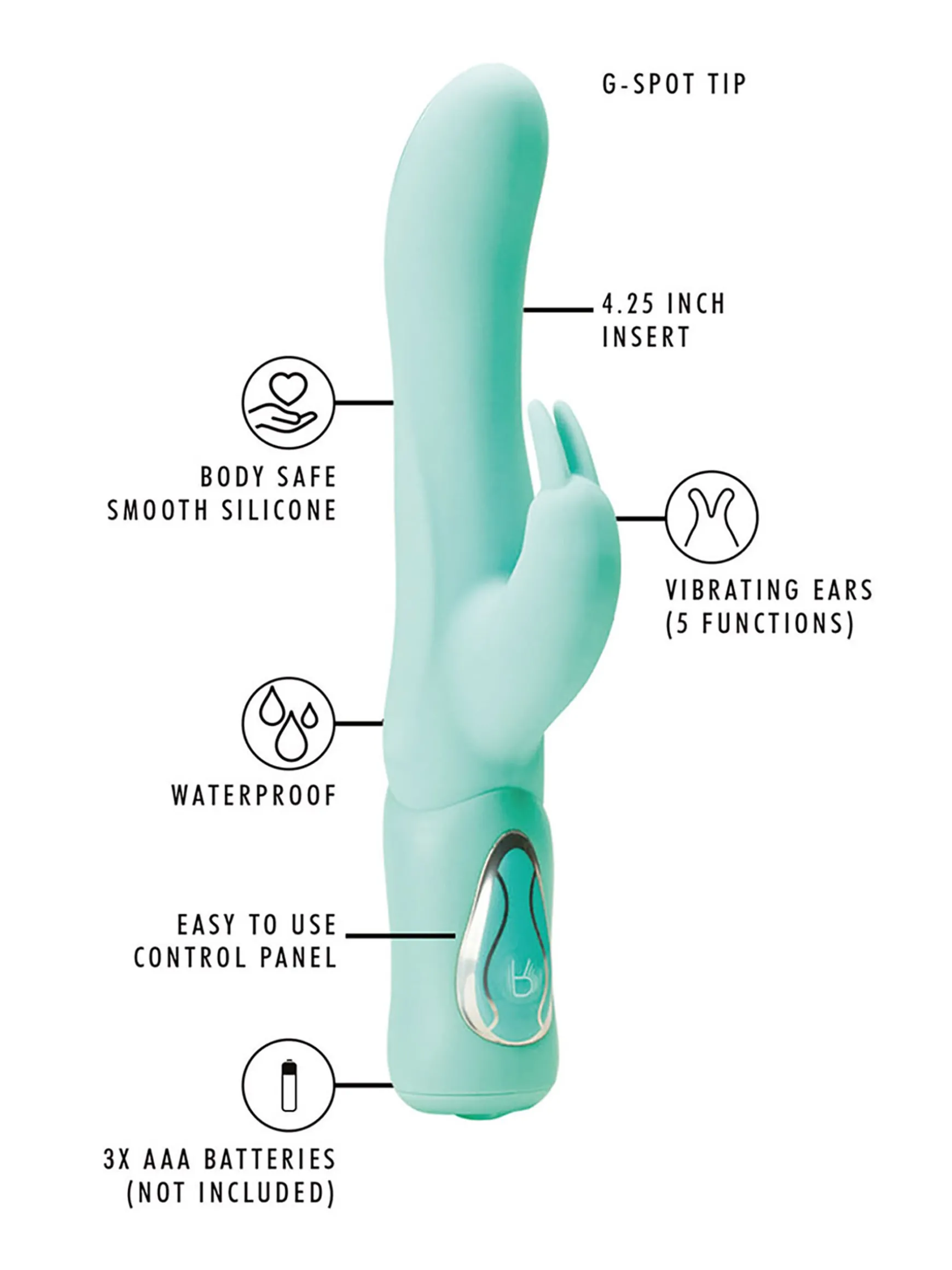 Rampant Rabbit Slim Waterproof Silicone Vibrator