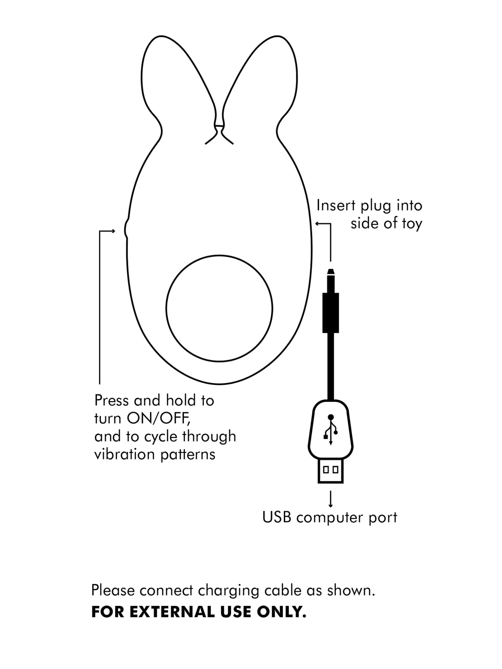 Rampant Rabbit Vibrating Silicone Cock Ring