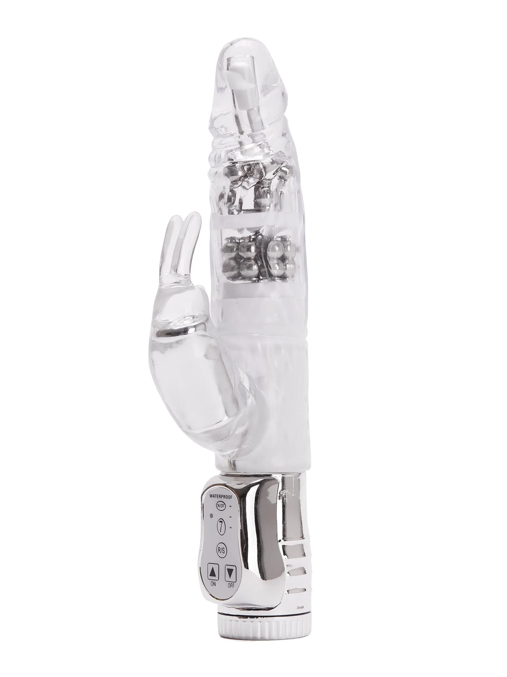 Rotating Rampant Rabbit Glitter Jelly Vibrator
