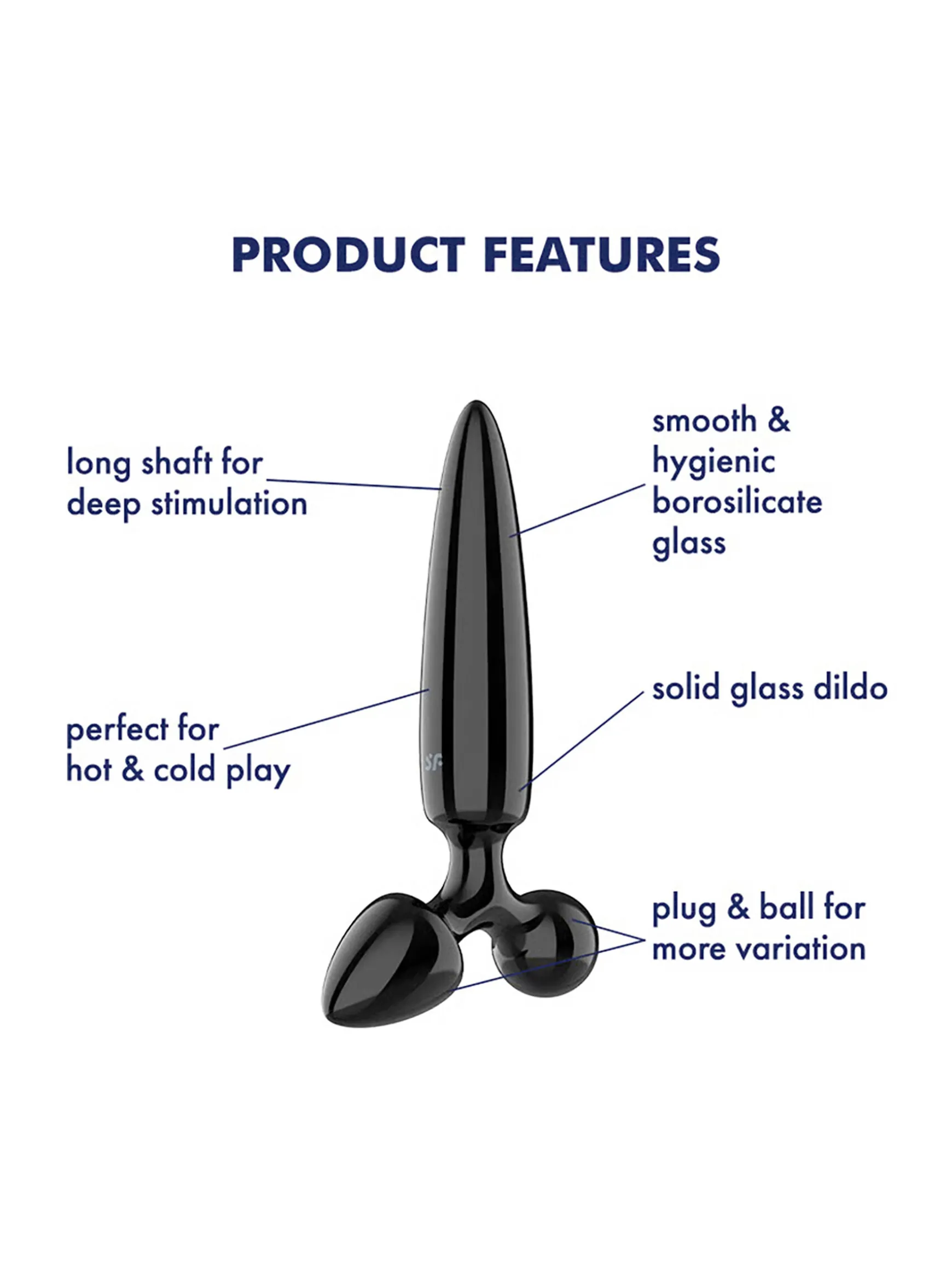 Satisfyer Triple Crystal 1 Glass Dildo