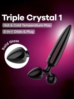 Satisfyer Triple Crystal 1 Glass Dildo