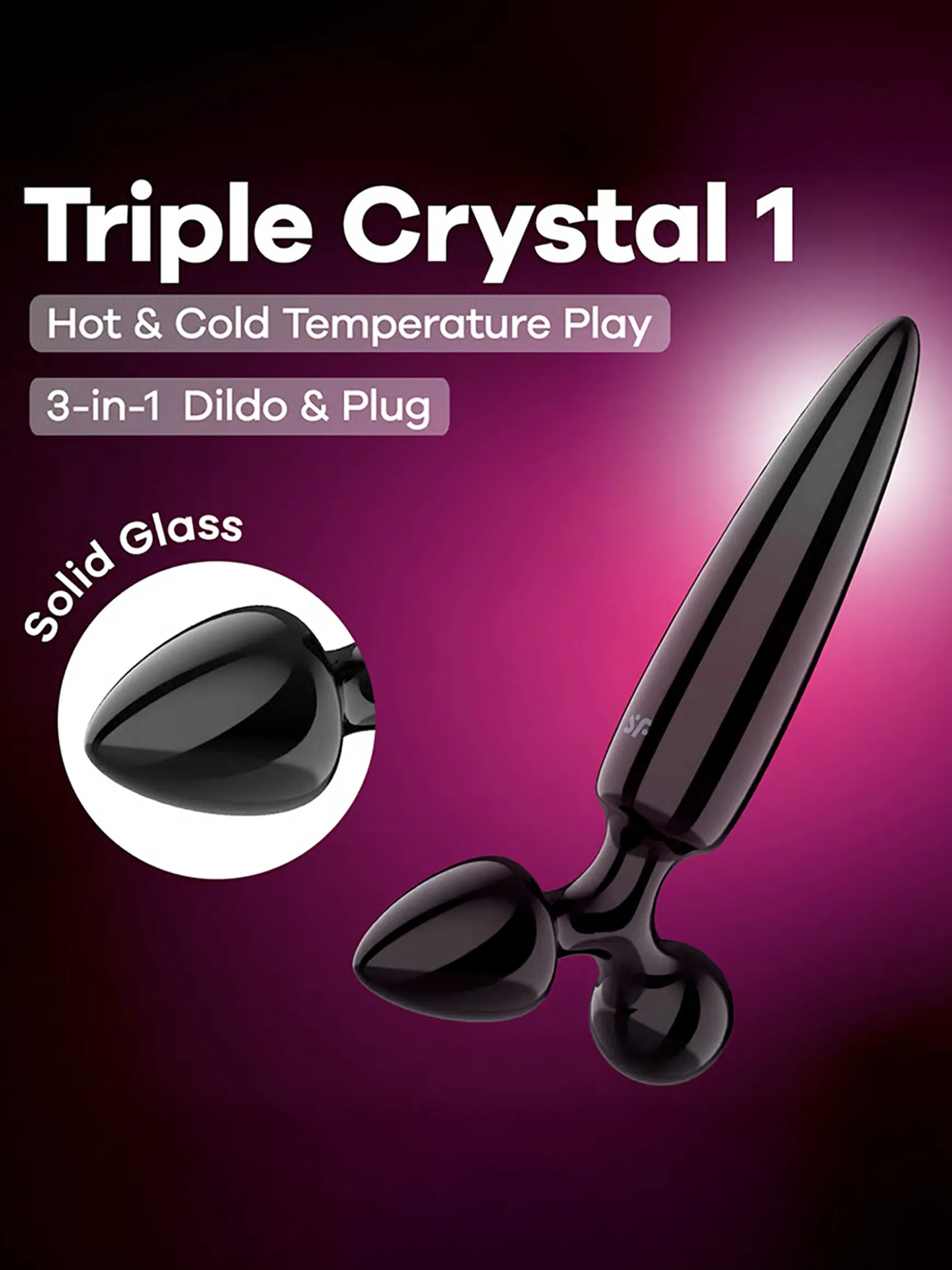 Satisfyer Triple Crystal 1 Glass Dildo