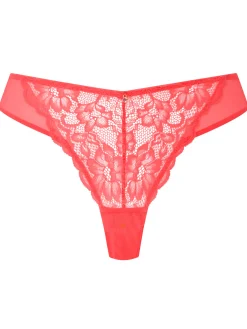 Sexy Lace Brazilian Knickers - Coral