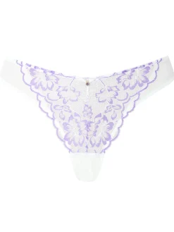 Sexy Lace Brazilian Knickers - White/Lilac