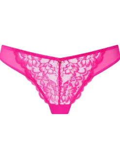 Sexy Lace Brazilian Knickers - Bright Pink