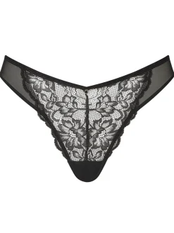 Sexy Lace Brazilian Knickers - Black