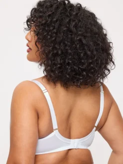 Sexy Lace Fuller Bust Non Padded Plunge Bra - White