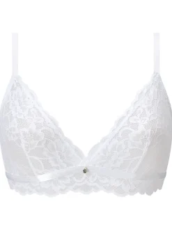 Sexy Lace Non Padded Bralette - White