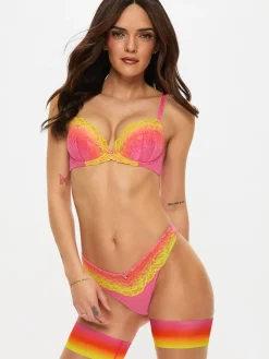 Sexy Lace Ombre Thong - Multi