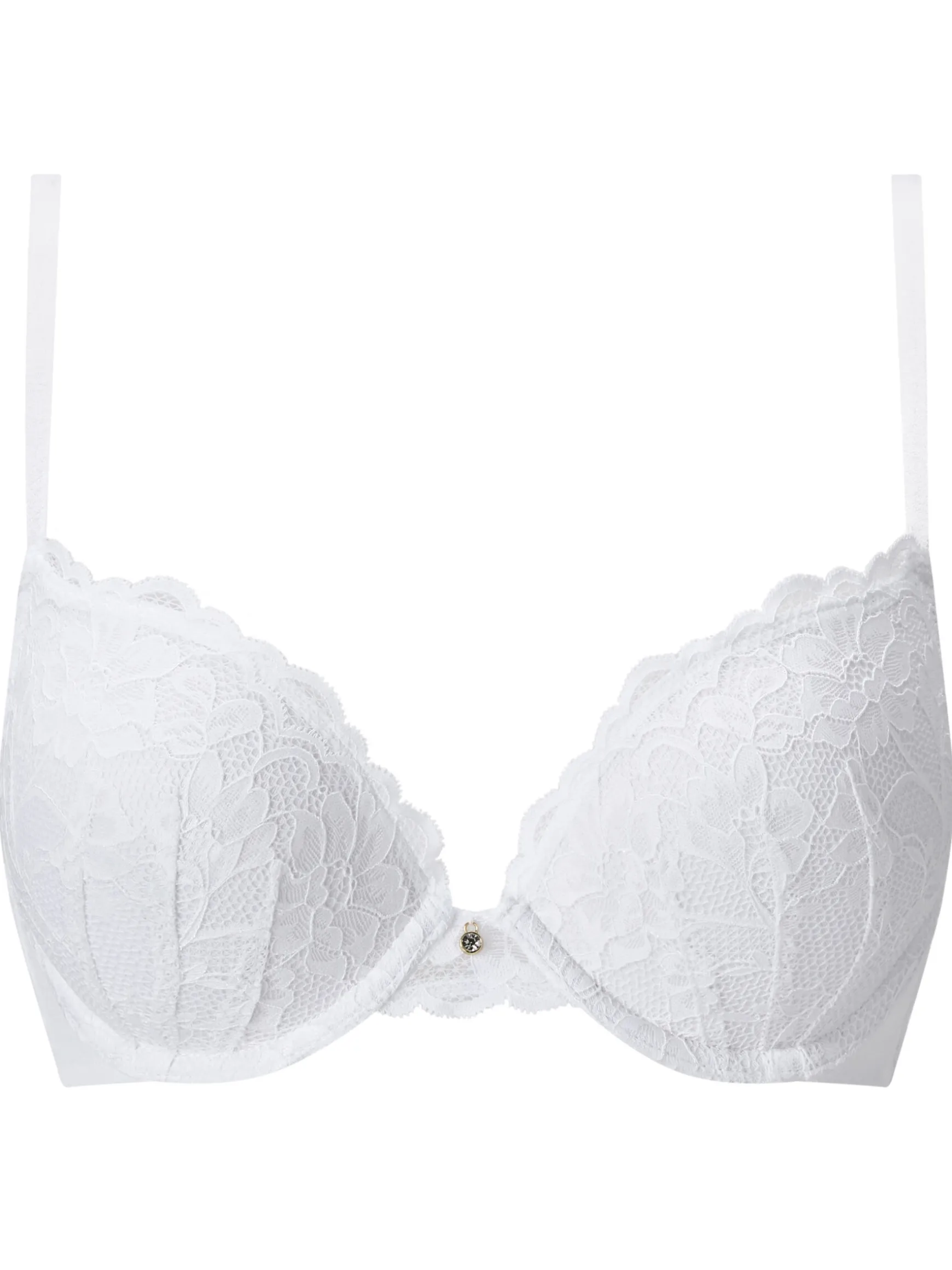 Sexy Lace Padded Boost Bra - White