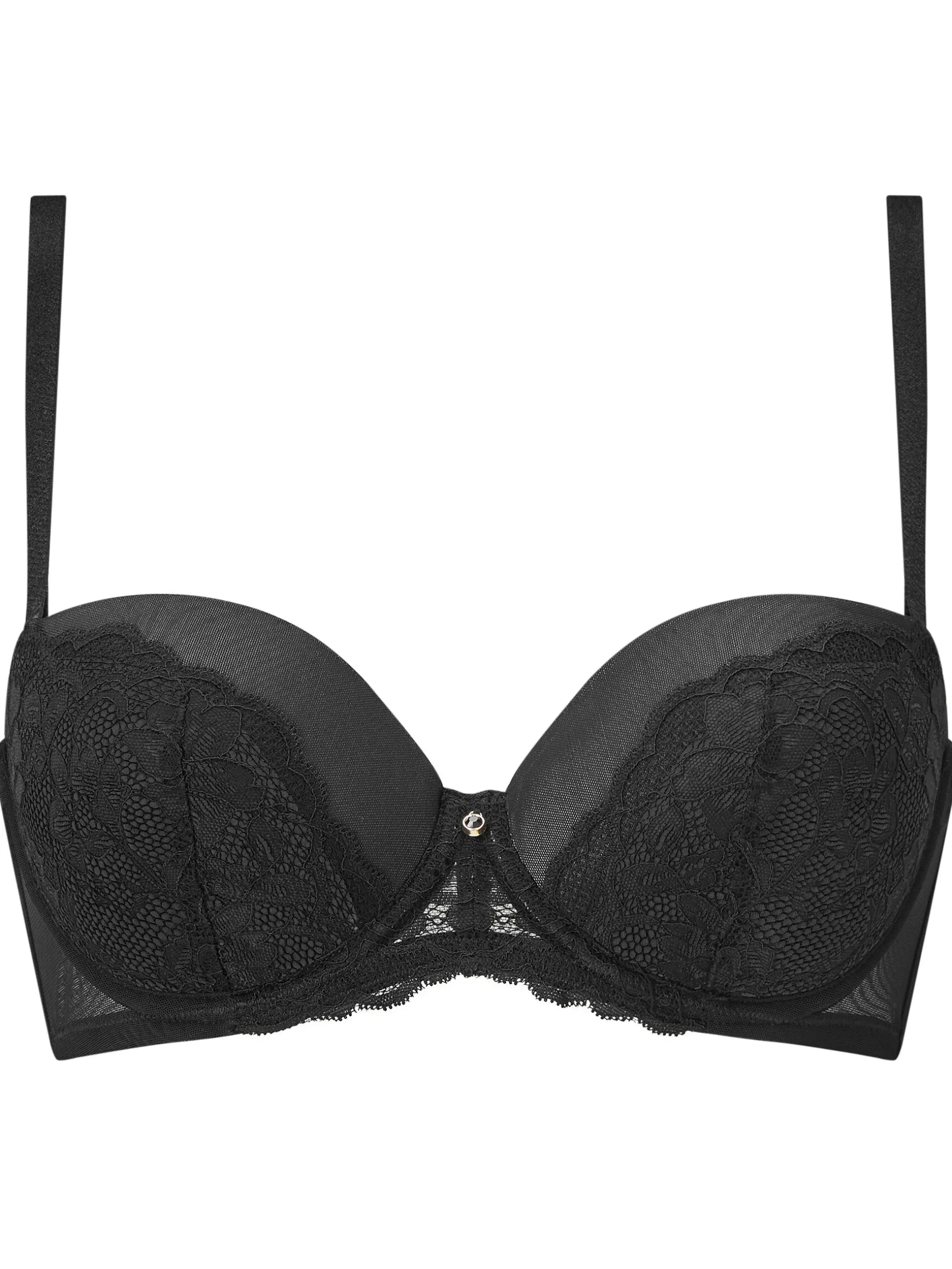 Sexy Lace Padded Multiway Bra - Black