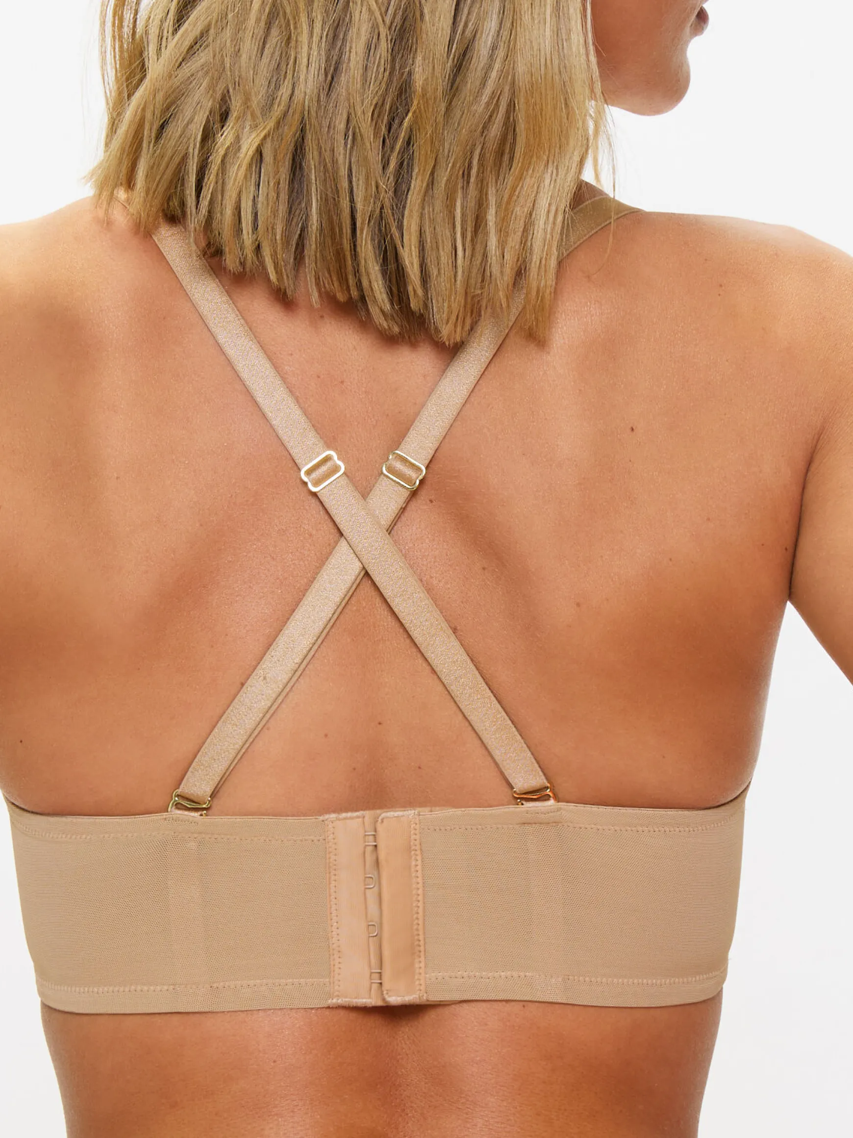Sexy Lace Padded Multiway Bra - Nude 01