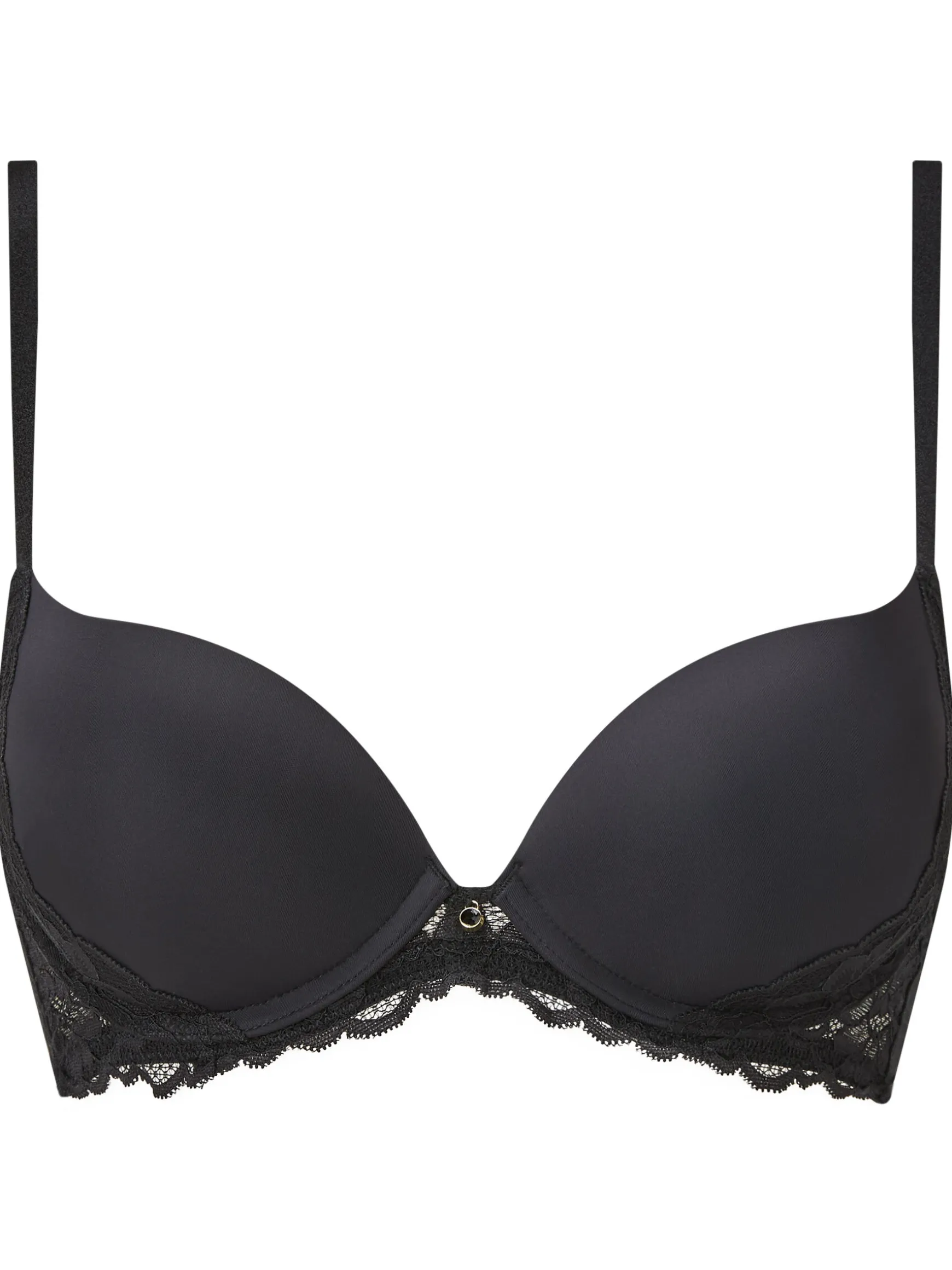 Sexy Lace Smoothing Plunge Bra - Black