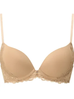 Sexy Lace Smoothing Plunge Bra - Nude 01