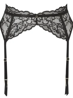 Sexy Lace Suspender Belt - Black