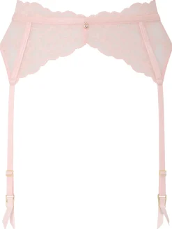Sexy Lace Suspender Belt - Pale Pink