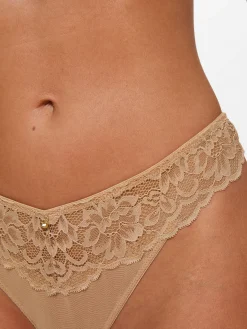 Sexy Lace Thong - Nude 01