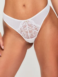 Sexy Lace Thong - Pack of 3 - White