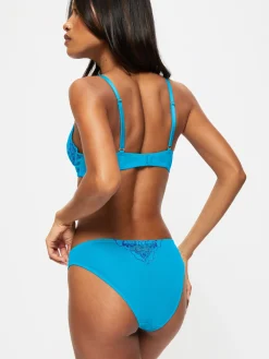 Sexy Lace Two Tone Brazilian Knickers - Turquoise