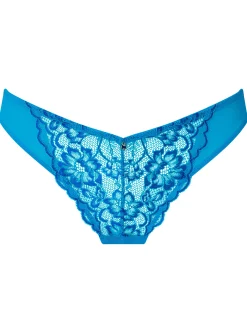 Sexy Lace Two Tone Brazilian Knickers - Turquoise