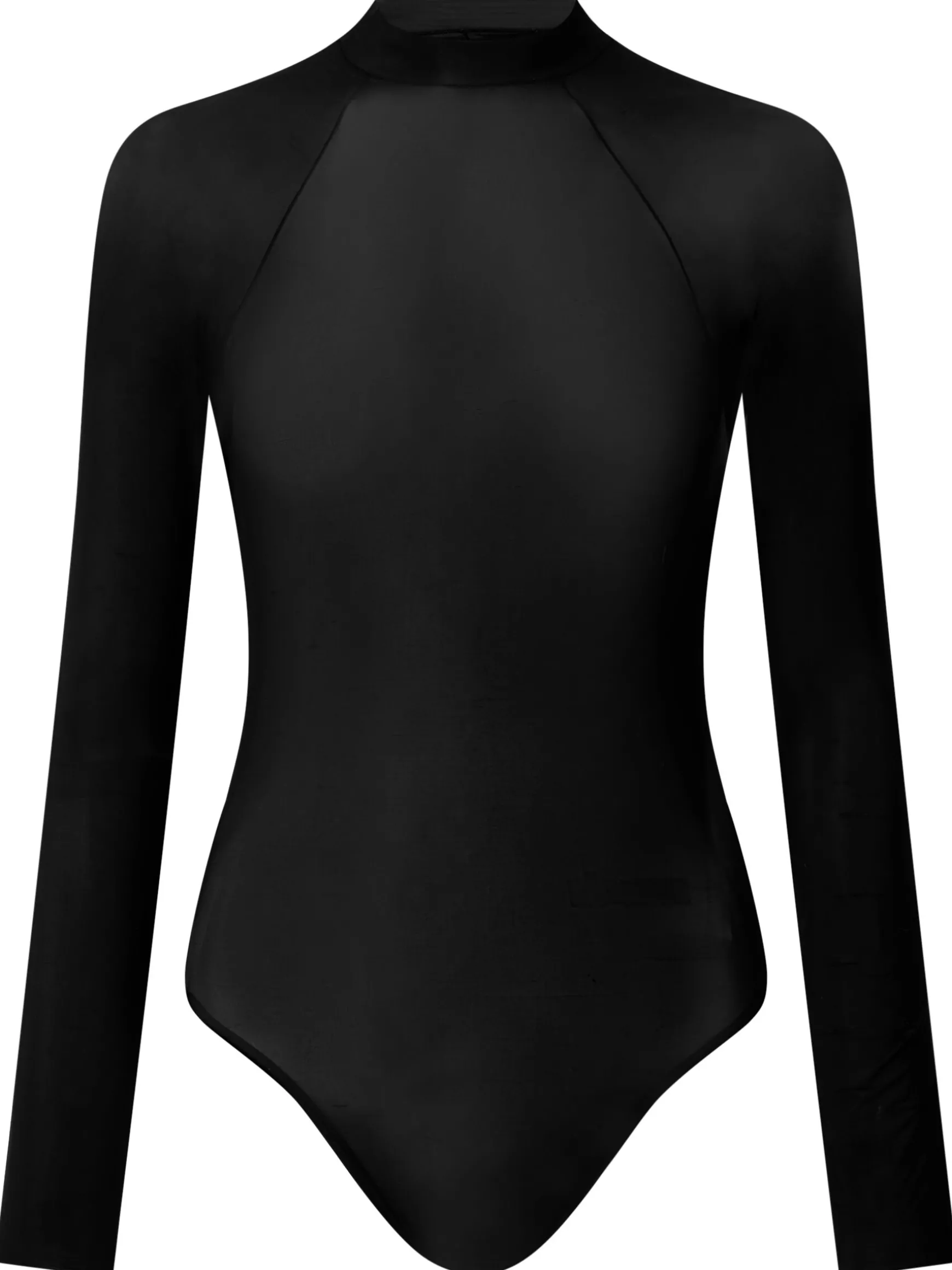 Sheer Lustre Lingerie Body - Black