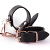 Signature Faux Leather Handcuffs with Lead