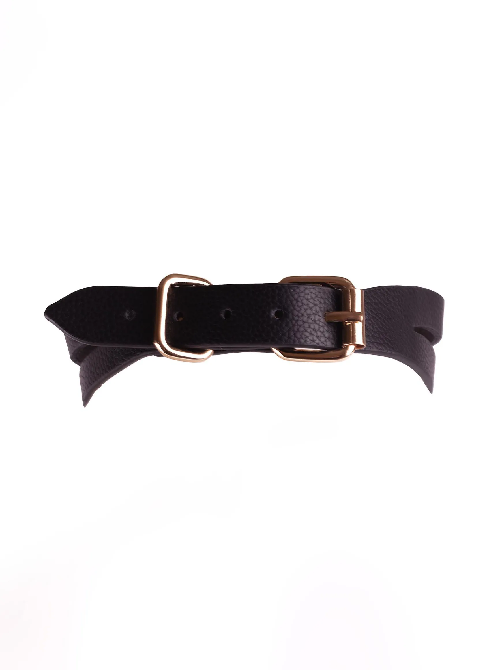 Signature Faux Leather Strappy Collar & Lead