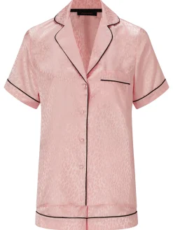 Signature Satin Pyjama Shirt & Shorts Set - Pale Pink