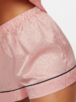 Signature Satin Pyjama Shirt & Shorts Set - Pale Pink