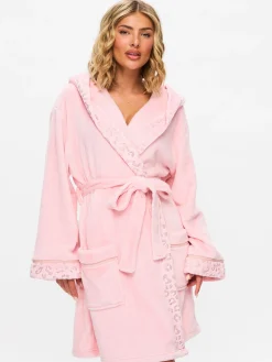 Signature Sparkle Fluffy Robe - Pale Pink